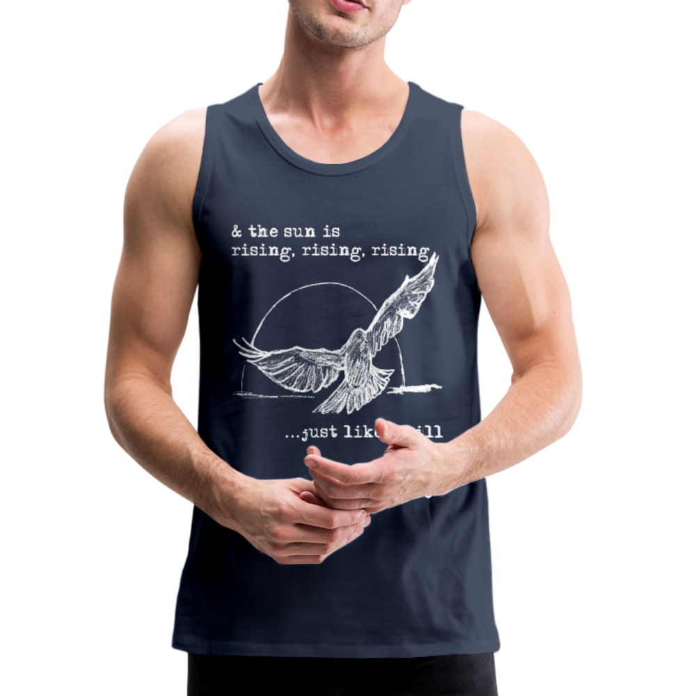 Rising, Rising, Rising Men's Lyric Tank - navy