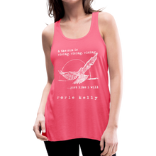 Load image into Gallery viewer, Rising, Rising, Rising Women&#39;s Lyric Tank (Click to see all colors!) - neon pink