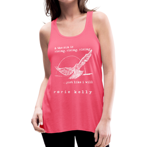 Rising, Rising, Rising Women's Lyric Tank (Click to see all colors!) - neon pink
