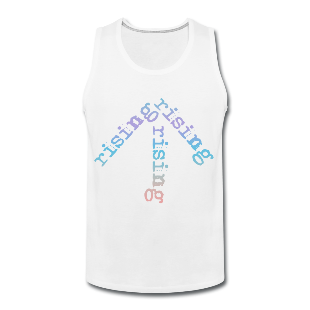 Rainbow Rising Arrow Men's Tank (Click to see all colors!) - white