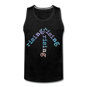 Rainbow Rising Arrow Men's Tank (Click to see all colors!) - charcoal gray