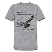 Load image into Gallery viewer, Rising, Rising, Rising Bird Lyric Tee (Click to see all colors!) - heather gray