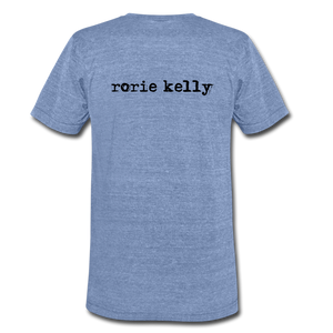 Rising, Rising, Rising Bird Lyric Tee (Click to see all colors!) - heather Blue