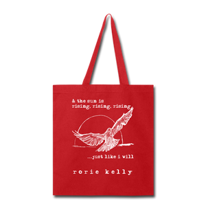 Rising Bird Tote Bag - red