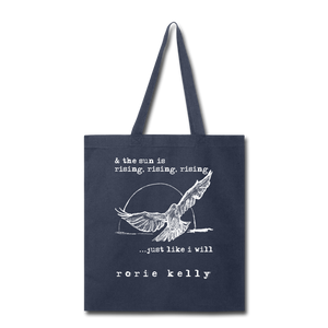 Rising Bird Tote Bag - navy