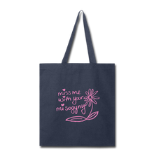 Load image into Gallery viewer, Miss Me With Your Misogyny Tote Bag - navy