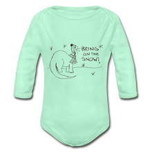 Load image into Gallery viewer, Organic Long Sleeve Baby Bodysuit - light mint