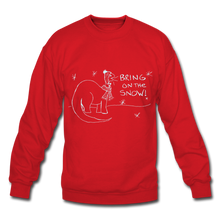 Load image into Gallery viewer, Unisex Bring On the Snow Sweatshirt - red