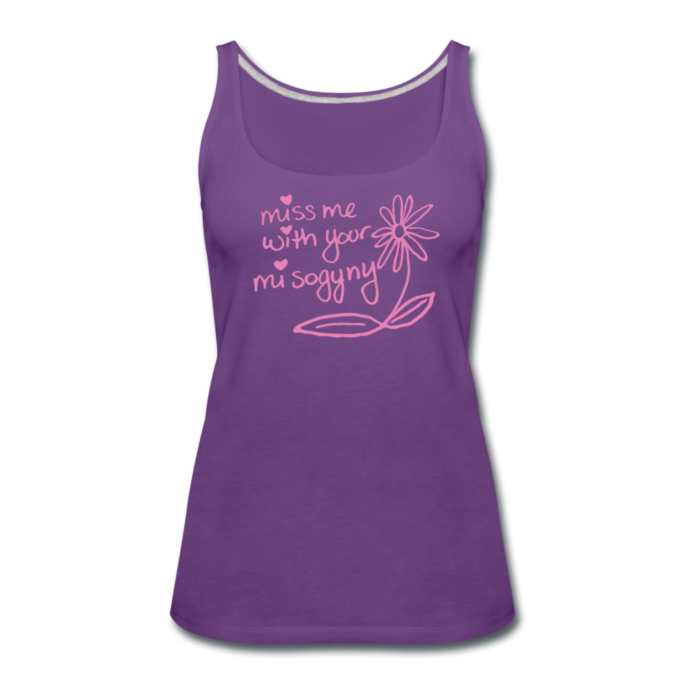 Miss Me With Your Misogyny Women's Fitted Tank (click to see all colors!) - purple