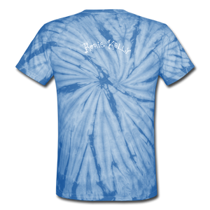 "You Can't Keep This %*@&!# Down" Unisex Tie-Dye T-Shirt - spider baby blue