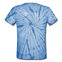 Load image into Gallery viewer, &quot;You Can&#39;t Keep This Fucker Down&quot; Unisex Tie-Dye T-Shirt - spider baby blue