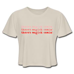 Magick Comin Crop T-Shirt - dust