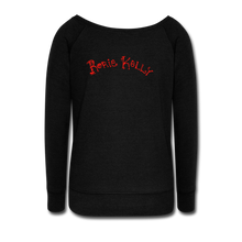 Load image into Gallery viewer, Magick Comin Women&#39;s Wideneck Sweatshirt (click to see all colors!) - black