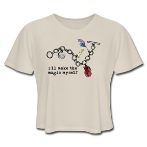 Full Moon Charm Bracelet Cropped Tee (click to see all colors!) - dust