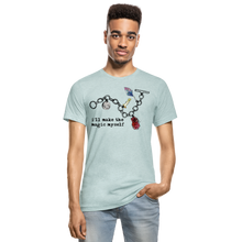 Load image into Gallery viewer, Full Moon Charm Bracelet Unisex Heather T-Shirt (click to see all colors!) - heather prism ice blue