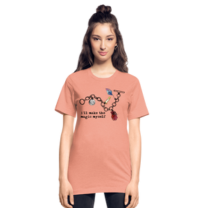 Full Moon Charm Bracelet Unisex Heather T-Shirt (click to see all colors!) - heather prism sunset