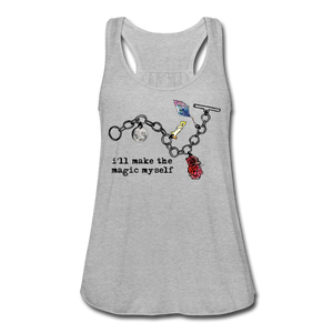 Full Moon Charm Bracelet Women's Flowy Tank Top - heather gray