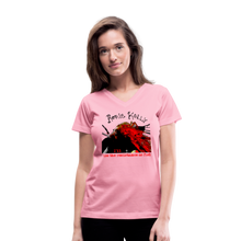 Load image into Gallery viewer, Resistance As Fuel Women&#39;s V-Neck T-Shirt - pink