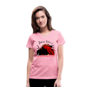 Resistance As Fuel Women's V-Neck T-Shirt - pink