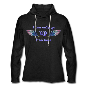 Up From Here Unisex Lightweight Terry Hoodie - charcoal gray