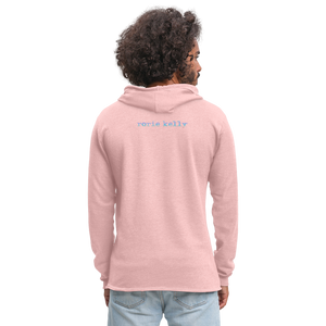 Up From Here Unisex Lightweight Terry Hoodie - cream heather pink