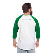 Load image into Gallery viewer, Up From Here Baseball Tee - white/kelly green