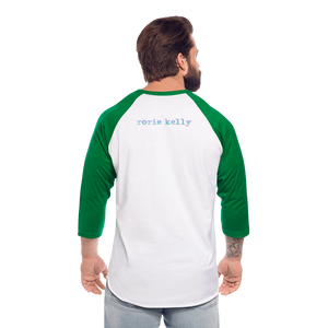 Up From Here Baseball Tee - white/kelly green