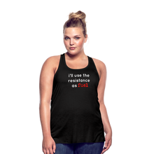 Load image into Gallery viewer, Resistance as Fuel Text Flowy Tank Top - black
