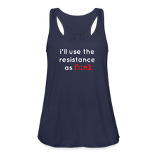 Load image into Gallery viewer, Resistance as Fuel Text Flowy Tank Top - navy